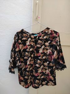 Trendy Black Lace Top