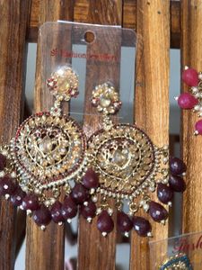Colorful Fashion Earrings for ethnic wear set of 3