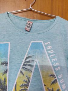 Sea Green Colour Tshirt