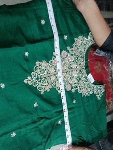 Emerald Green Embroidered Xl Salwar Kameez
