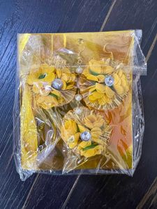 Unopened Haldi Earrings &amp; Maang Tikka