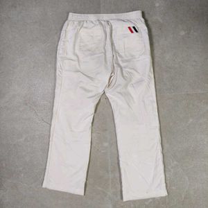 White Casual Track Pants