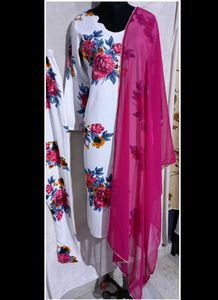 Bust 40 Beautiful Floral Churidar Pajama Set
