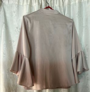 Champagne Bell Sleeve Blouse