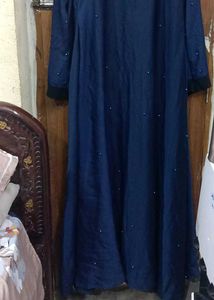 Elegant Navy Blue Abaya