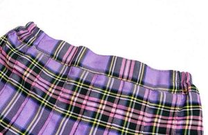 Purple Plaid Korean Skirt