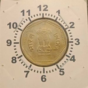 1991 One Rupee 10 O Clock Rotation Error Coin