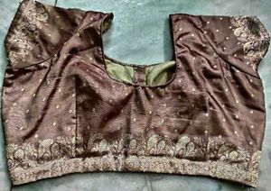 Peach Color wedding Banarasi Silk Blouse