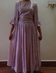 Ethnic Party Wear Crop Top Skirt Set
