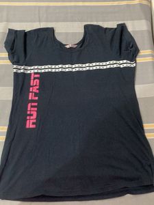 Navy 'Run Fast' Tee