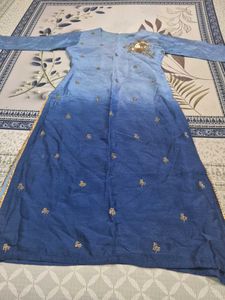 Blue Embroidered Kurta