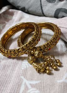 Elegant Bangles with Bell Charms
