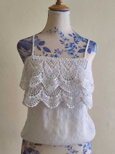 White Crochet Top Poetry