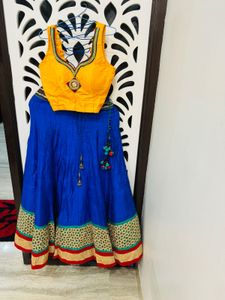 Yellow Lace-Up Back Blouse