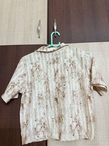 Vintage Patterned Button-Up Shirt