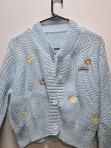Cute Floral Knit Cardigan