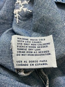Y2k Vintage Denim Embroidered Snowfall