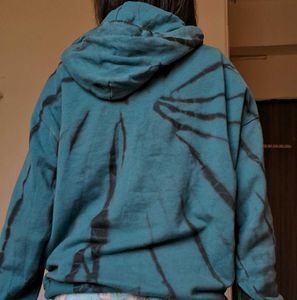 teal tie dye hoodie