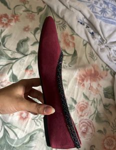 Elegant Burgundy Ballerinas