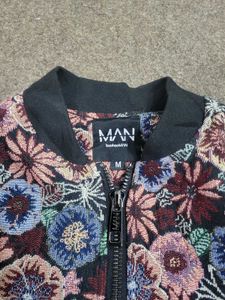 boohooMAN Floral Print Bomber Jacket