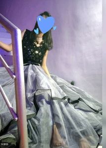 Grey And Black Lengha Choli