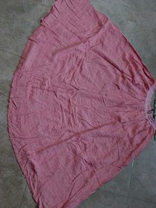 Pink Flowy Midi Skirt