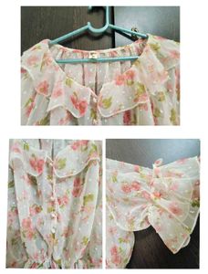 Floral Ruffle Blouse