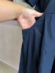 Pleated Long Dress With pockets