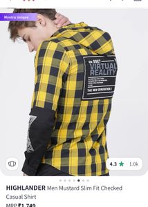 Highlander High Demand Brand New Mustard Checked S