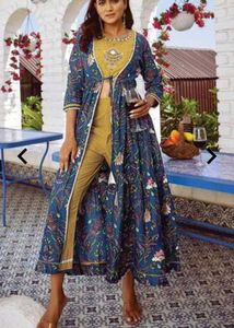Floral Print Duster and Pant Set
