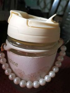 Glass Jar with Pearl Charm