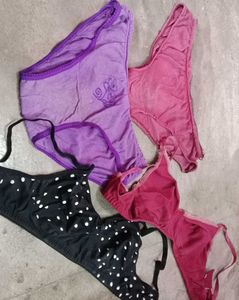 2 Panty Nd Bra Combo