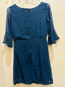 Women Navy Blue Mini Dress
