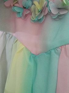 Cute Rainbow Flower Girl Dress