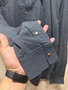 Armani Exchange Black Striped Shirt