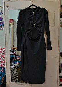 Chic Black Gold Classy Dress