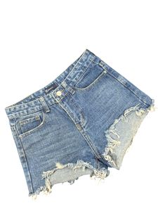 COMBO- black primark bodysuit, blue denim shorts