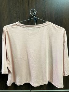Peach Stay Curious Crop Top For Women