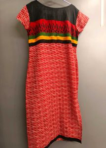 Bright Red Straight Kurta Casual Wear