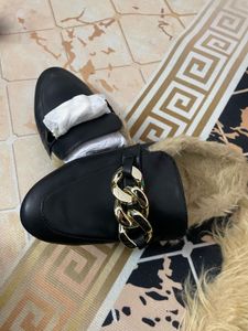Stylish Loafers with Chain Detail