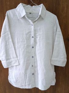 Striped White Shirt