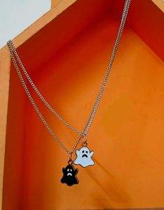 Ghosties Enamel Charm Pendent Combo🖤🤍