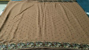 Embroidered Saree with stitch Blouse