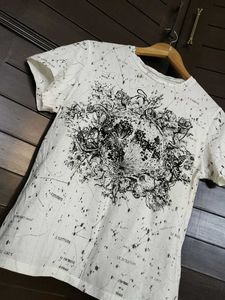 Christian Dior Women White Printed Cotton Tshirt