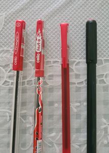 4 Ball Point Red Pens