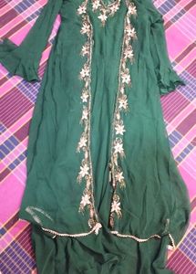 Long Frock With Handwork Full Koti