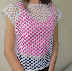 White Crochet Cover-Up Top