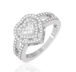 Real 925 Silver Heart Ring