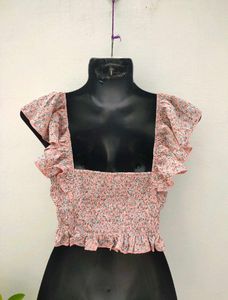 Pink Floral Cute Top🩷