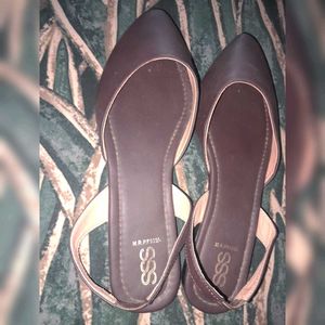 Brown Slingback Flats